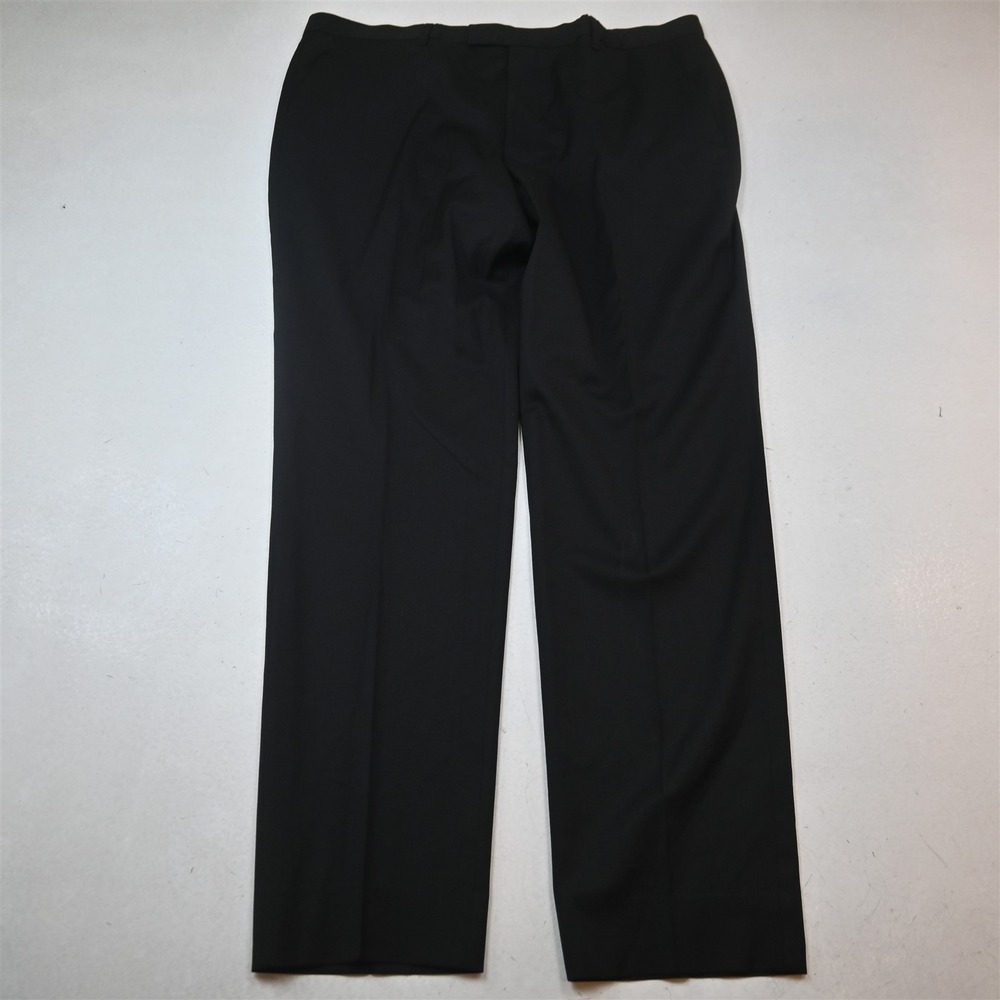 Hugo Boss 38x32 Black 100% Wool Johnstons1/Lenon Slim Dress Mens Pants